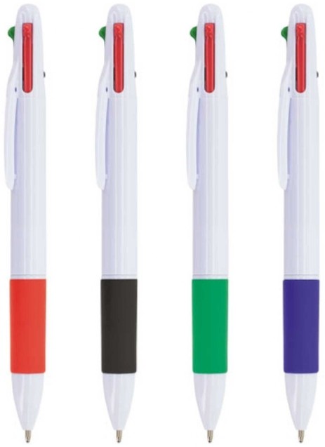 geminigift stylo publicitaire geminigift stylo publicitaire 4 couleurs grip caoutchouc